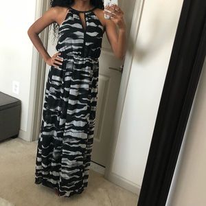 Black and white maxi dress